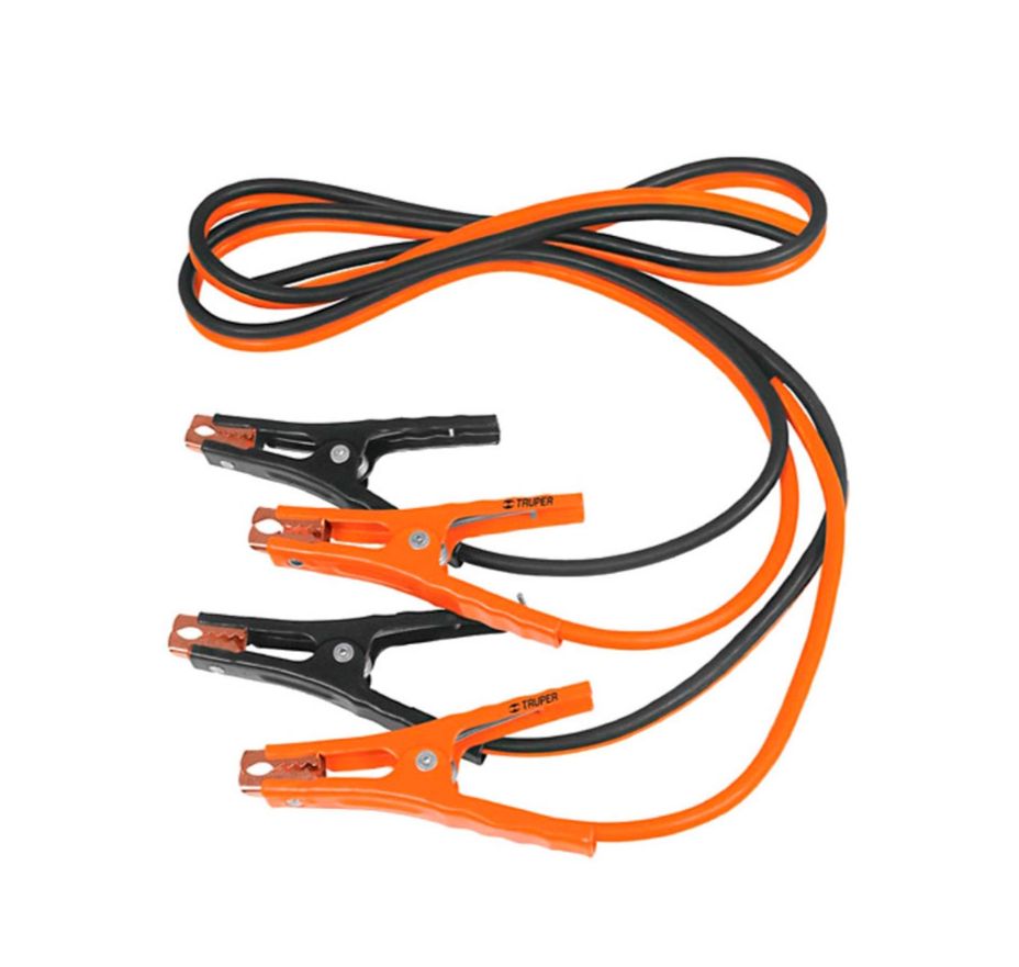 Cables Para Iniciar Batería Carro 3 Mtrs 10 Awg Truper